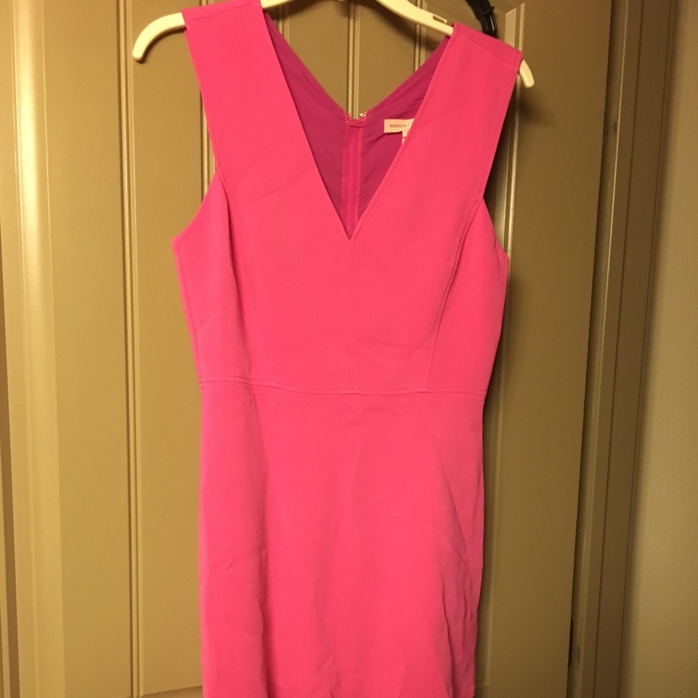 EUC Rebecca taylor fuschia flutter dress - Picture 3 of 4